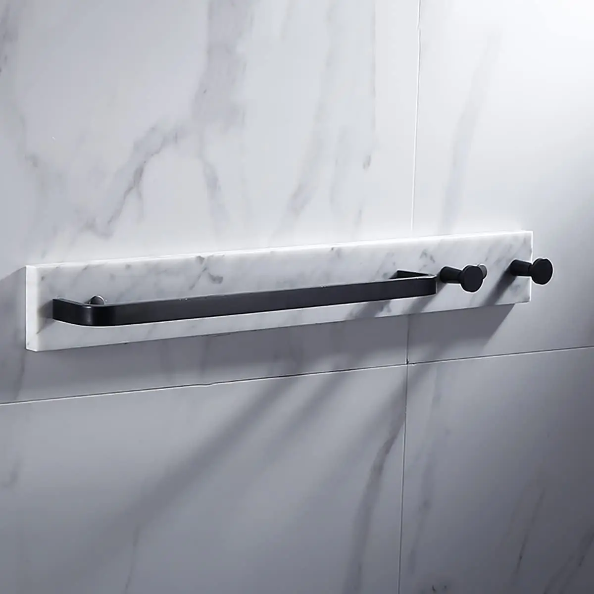 No Drill Marble Towel Bar Set with Hooks Rustproof Black & White Bathroom Wall Mounted Rack Customized
No Drill Marble Towel Bar Set with Hooks Rustproof Black & White Bathroom Wall Mounted Rack Customized