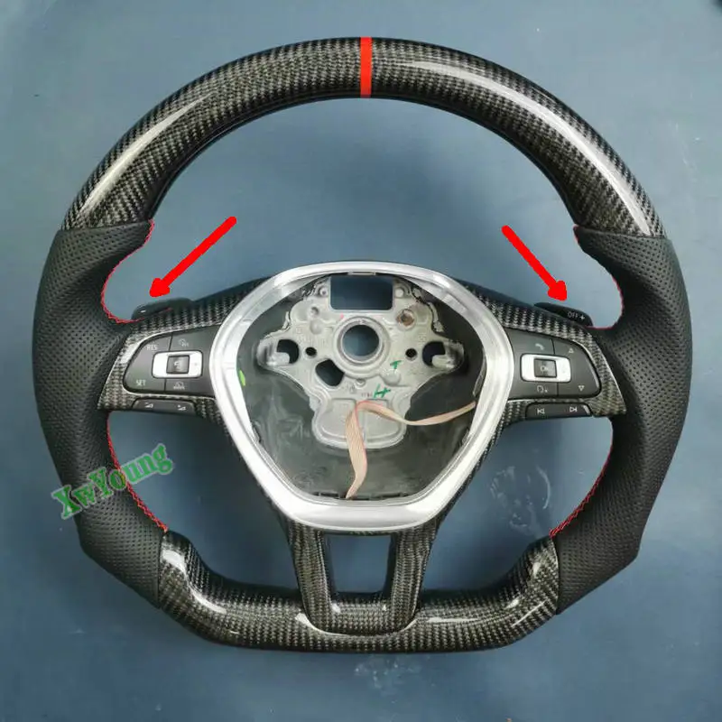 Carbon Fiber Car Steering Wheel For VW Volkswagen Golf 7 MK7 MK7.5 With Paddle Shifter Holes
Carbon Fiber Car Steering Wheel For VW Volkswagen Golf 7 MK7 MK7.5 With Paddle Shifter Holes