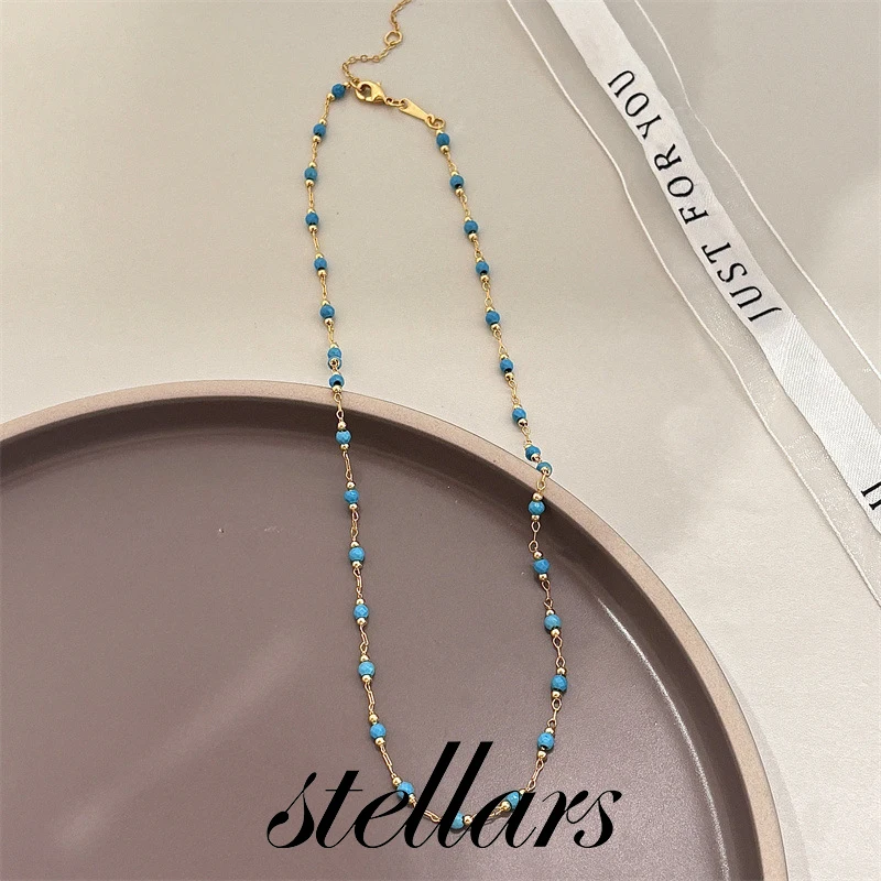 Bohemian Style Gypsophila Natural Stone Necklace Ethnic Wind Choker Retro Versatile Clavicle Chain Jewelry Accessory
Bohemian Style Gypsophila Natural Stone Necklace Ethnic Wind Choker Retro Versatile Clavicle Chain Jewelry Accessory