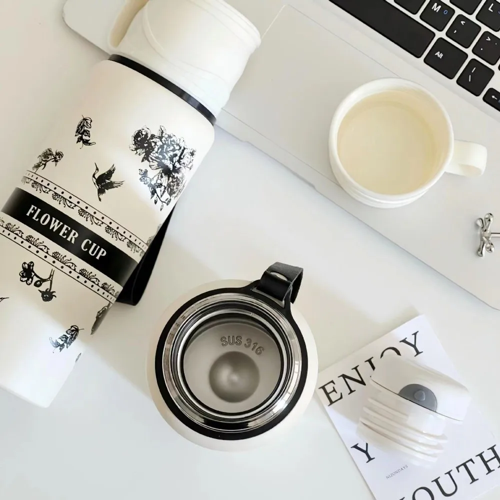 316 Stainless Steel Gardenia Thermo Bottle Large-capacity Tea Drain Sports Kettle with Cover Bowl Double Layer
316 Stainless Steel Gardenia Thermo Bottle Large-capacity Tea Drain Sports Kettle with Cover Bowl Double Layer