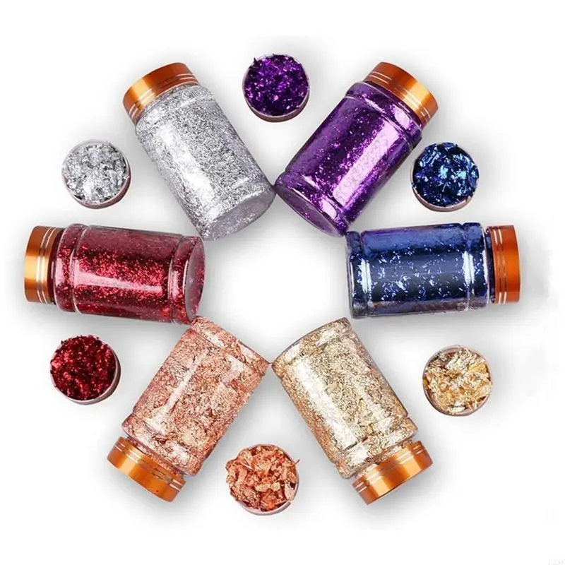 6 Colors Gilding Flakes with Tweezers for Nail Arts Resin Craft Picture Frames
6 Colors Gilding Flakes with Tweezers for Nail Arts Resin Craft Picture Frames
