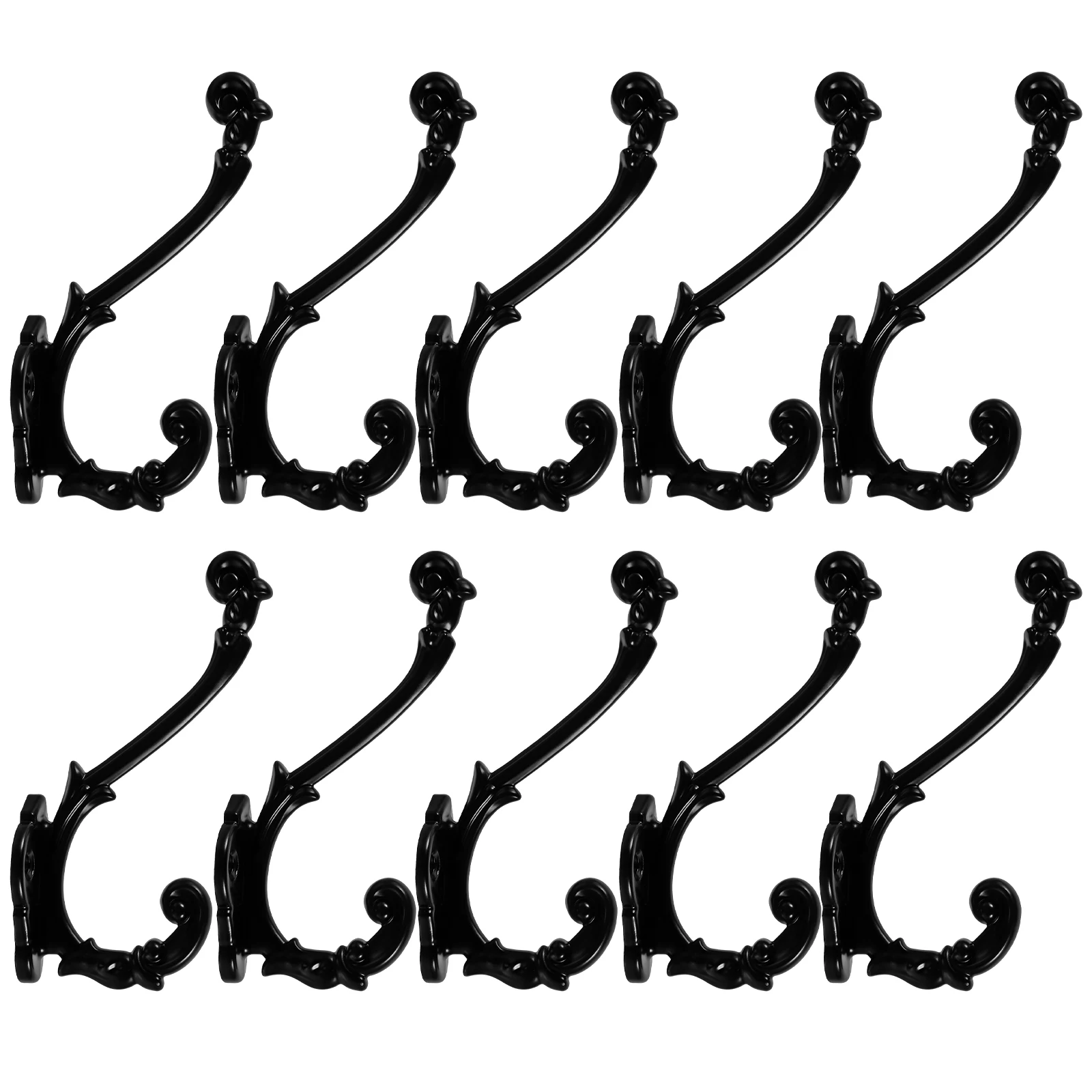 10pcs Zinc Alloy Hooks Black Wall Mount Heavy Duty Towel Bathroom Coatrack Clothes Rack Hook Long Lasting Rust Resistant
10pcs Zinc Alloy Hooks Black Wall Mount Heavy Duty Towel Bathroom Coatrack Clothes Rack Hook Long Lasting Rust Resistant