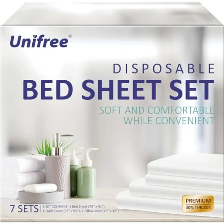 7 Sets Disposable Bed Sheets Travel Sheets for HotelPortable Bedding Cover Bedspread Disposable Bedding Set 79" *91"
7 Sets Disposable Bed Sheets Travel Sheets for HotelPortable Bedding Cover Bedspread Disposable Bedding Set 79" *91"