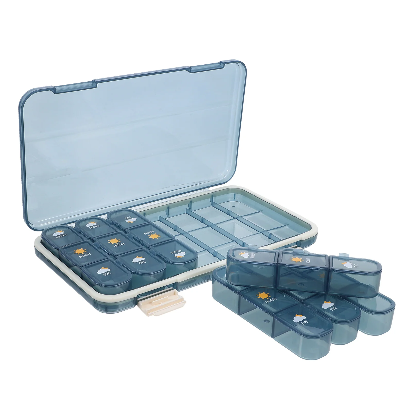21 Compartments Medicine Box Weekly Pill Organizer Black Travel Large Capacity Portable ABS PP Easy Clean Compact Storage
21 Compartments Medicine Box Weekly Pill Organizer Black Travel Large Capacity Portable ABS PP Easy Clean Compact Storage