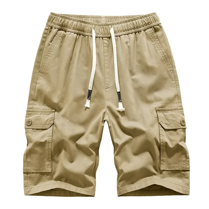 Cotton Cargo Shorts Men Elastic Waist Solid Loose Casual Shorts Mens Sports Jogger Multi Pocket Knee Length Short Pants 30-42
Cotton Cargo Shorts Men Elastic Waist Solid Loose Casual Shorts Mens Sports Jogger Multi Pocket Knee Length Short Pants 30-42