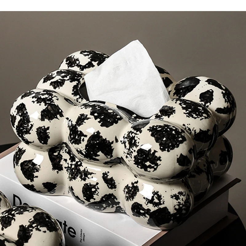 Ink Dot Ceramic Tissue Box Desktop Decoration Wet Wipe Dispenser Kitchen Napkin Storage Modern Home Art
Ink Dot Ceramic Tissue Box Desktop Decoration Wet Wipe Dispenser Kitchen Napkin Storage Modern Home Art