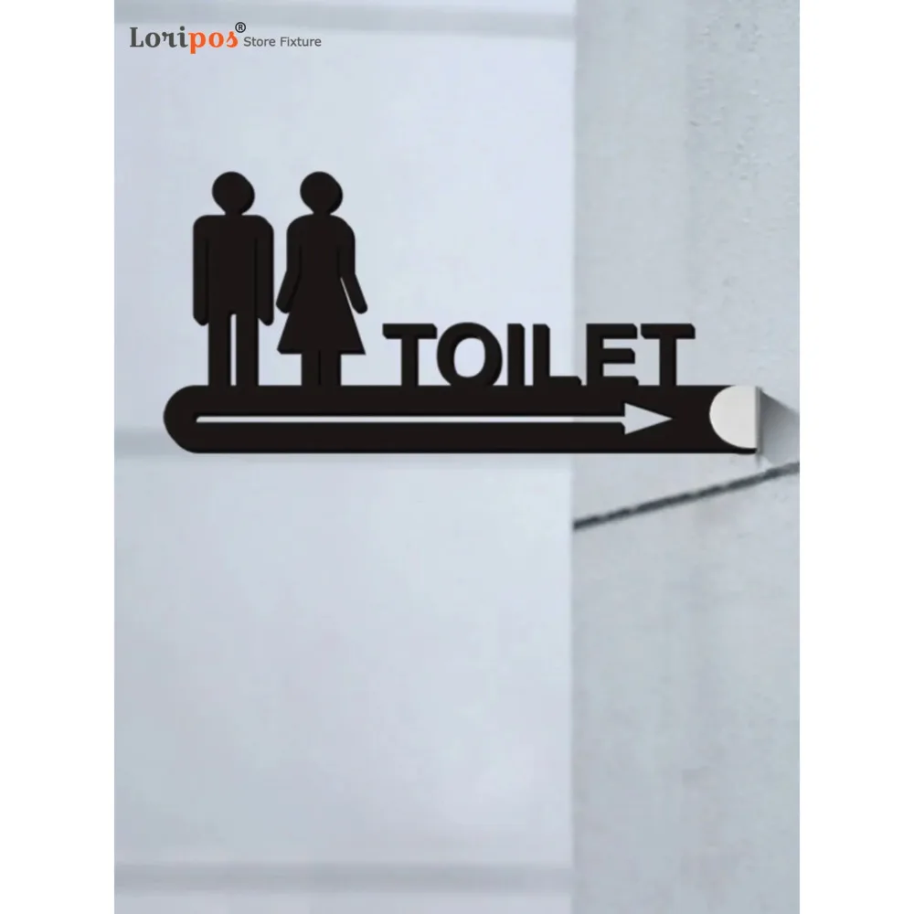 Double-sided Side Mount Black Acrylic, Wall-mounted Male Female Restroom Directional Indicator Sign
Double-sided Side Mount Black Acrylic, Wall-mounted Male Female Restroom Directional Indicator Sign