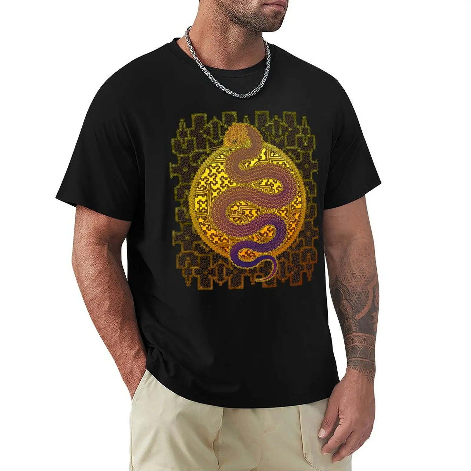 Cosmic Serpent, Kene Anaconda Shipibo Pattern T-Shirt vintage t shirts new edition men clothes
Cosmic Serpent, Kene Anaconda Shipibo Pattern T-Shirt vintage t shirts new edition men clothes