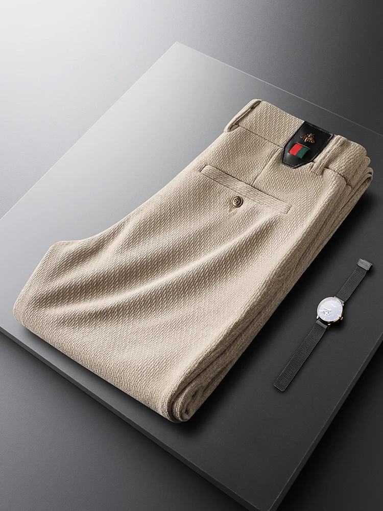 Busin Casual Trousers Men Slim Fit Soft Bee Leather Label Khaki Color Autumn Winter New Sle Faion Ci Sle Long Pants
Busin Casual Trousers Men Slim Fit Soft Bee Leather Label Khaki Color Autumn Winter New Sle Faion Ci Sle Long Pants