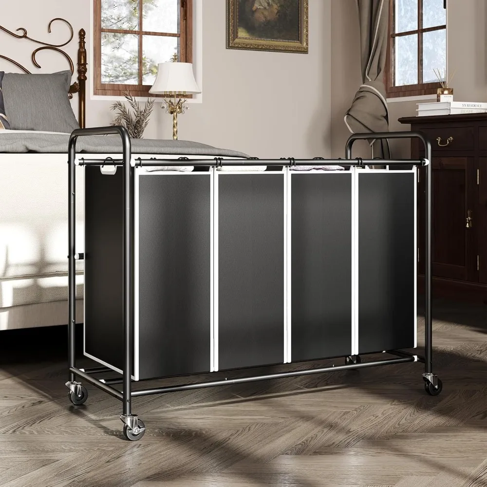 High quality-Black,4 Section Heavy Duty Laundry Sorter, Separated Laundry Hamper Cart with Wheels&Removable Bags-Free shipping
High quality-Black,4 Section Heavy Duty Laundry Sorter, Separated Laundry Hamper Cart with Wheels&Removable Bags-Free shipping