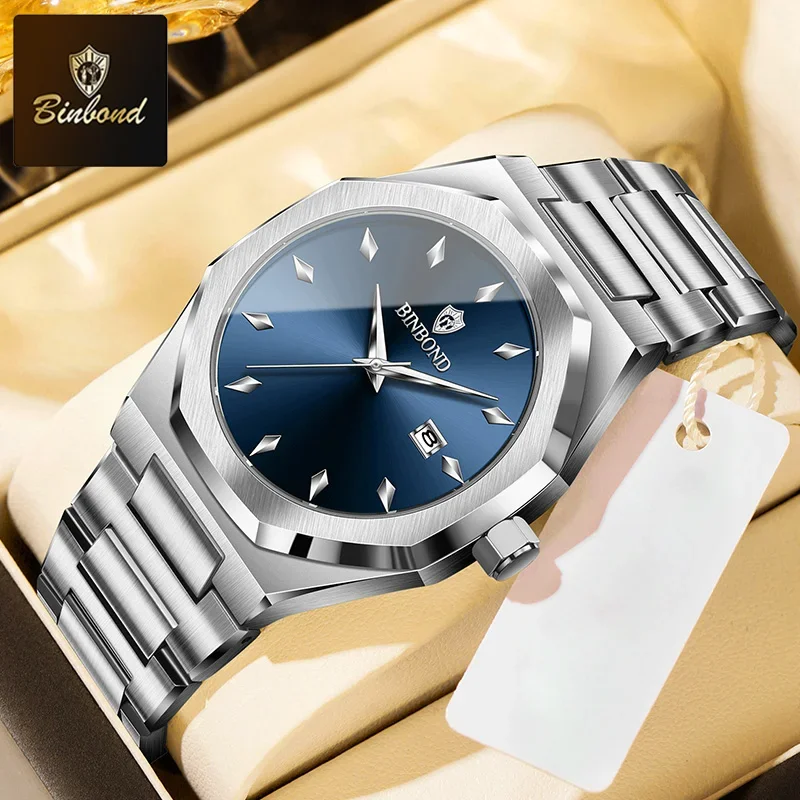 BINBOND Top Luxury Man Watch Waterproof Business Date Men Wristwatch New Stainless Steel Male Clock Sport Fashion Quartz Watches
BINBOND Top Luxury Man Watch Waterproof Business Date Men Wristwatch New Stainless Steel Male Clock Sport Fashion Quartz Watches