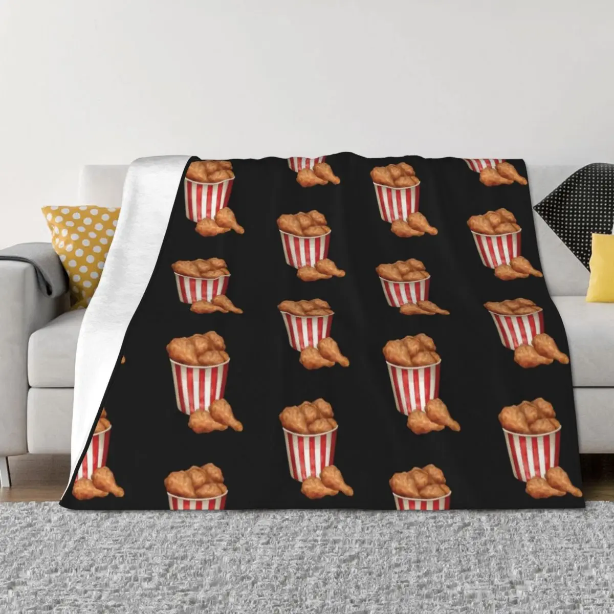 Bucket of Fried Crispy Chicken Throw Blanket Flannels Single Custom Shaggy Blankets
Bucket of Fried Crispy Chicken Throw Blanket Flannels Single Custom Shaggy Blankets