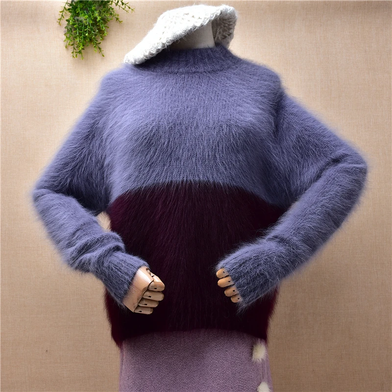 ladies women fall winter colored hairy mink cashmere knitted o-neck long sleeves split loose pullover angora fur jumper sweater
ladies women fall winter colored hairy mink cashmere knitted o-neck long sleeves split loose pullover angora fur jumper sweater