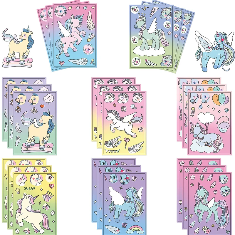 8pcs My Little Pony Kawaii cartoon Face Change stickers Creative DIY decorative stickers for children's favorite birthday gifts
8pcs My Little Pony Kawaii cartoon Face Change stickers Creative DIY decorative stickers for children's favorite birthday gifts