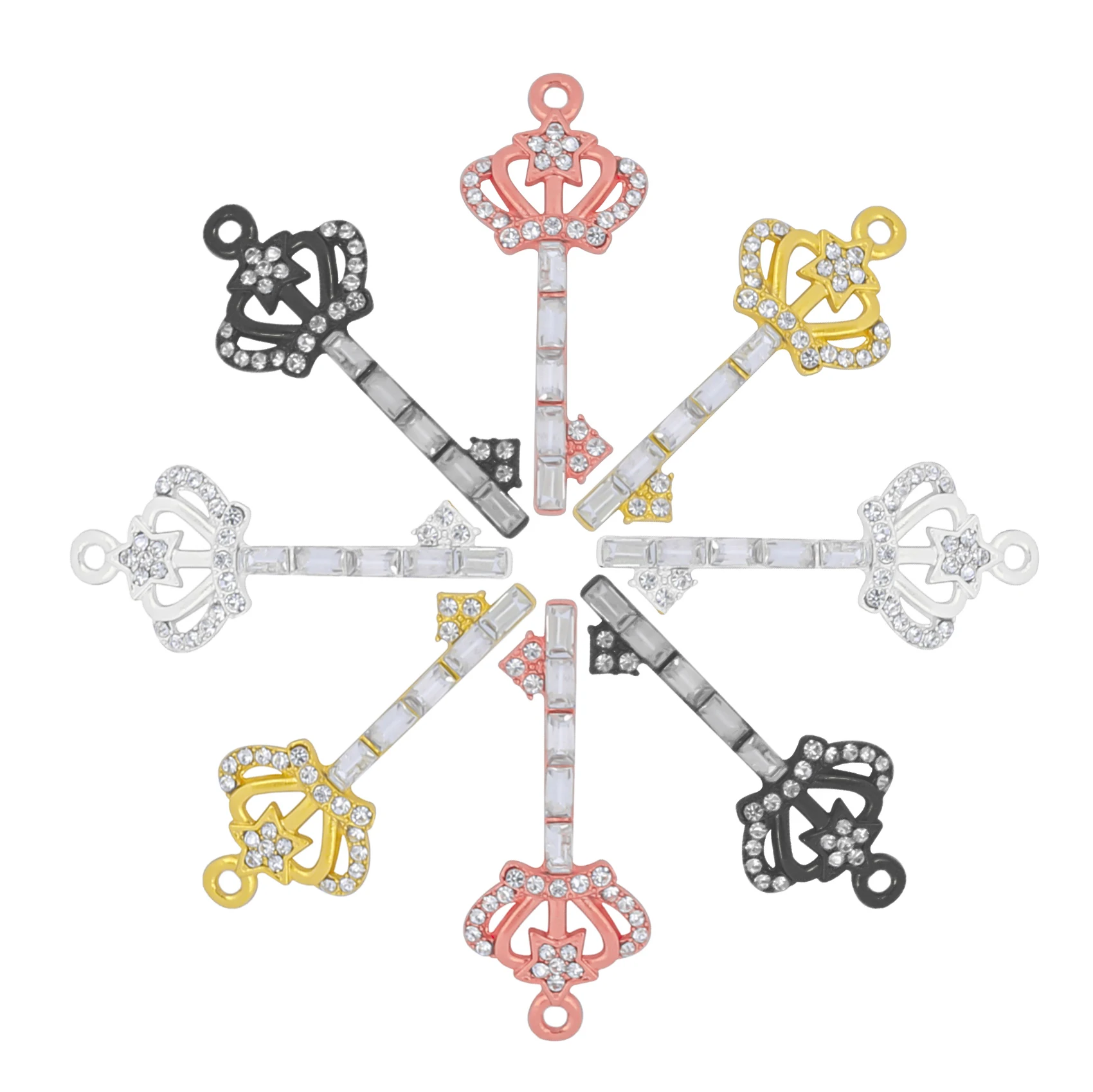 20pcs Key Crown Charms with Rhinestone Fit for DIY Bracelet Bangle Making LKC038-LKC041
20pcs Key Crown Charms with Rhinestone Fit for DIY Bracelet Bangle Making LKC038-LKC041