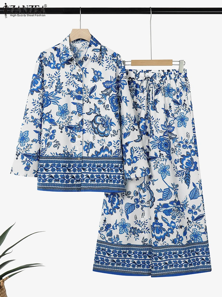 ZANZEA Vintage Women Two-piece Outfits 2025 Fashion Pant Sets Casual Loose Long Sleeve Shirts Elastic Waist Pants Autumn 2PCS
ZANZEA Vintage Women Two-piece Outfits 2025 Fashion Pant Sets Casual Loose Long Sleeve Shirts Elastic Waist Pants Autumn 2PCS