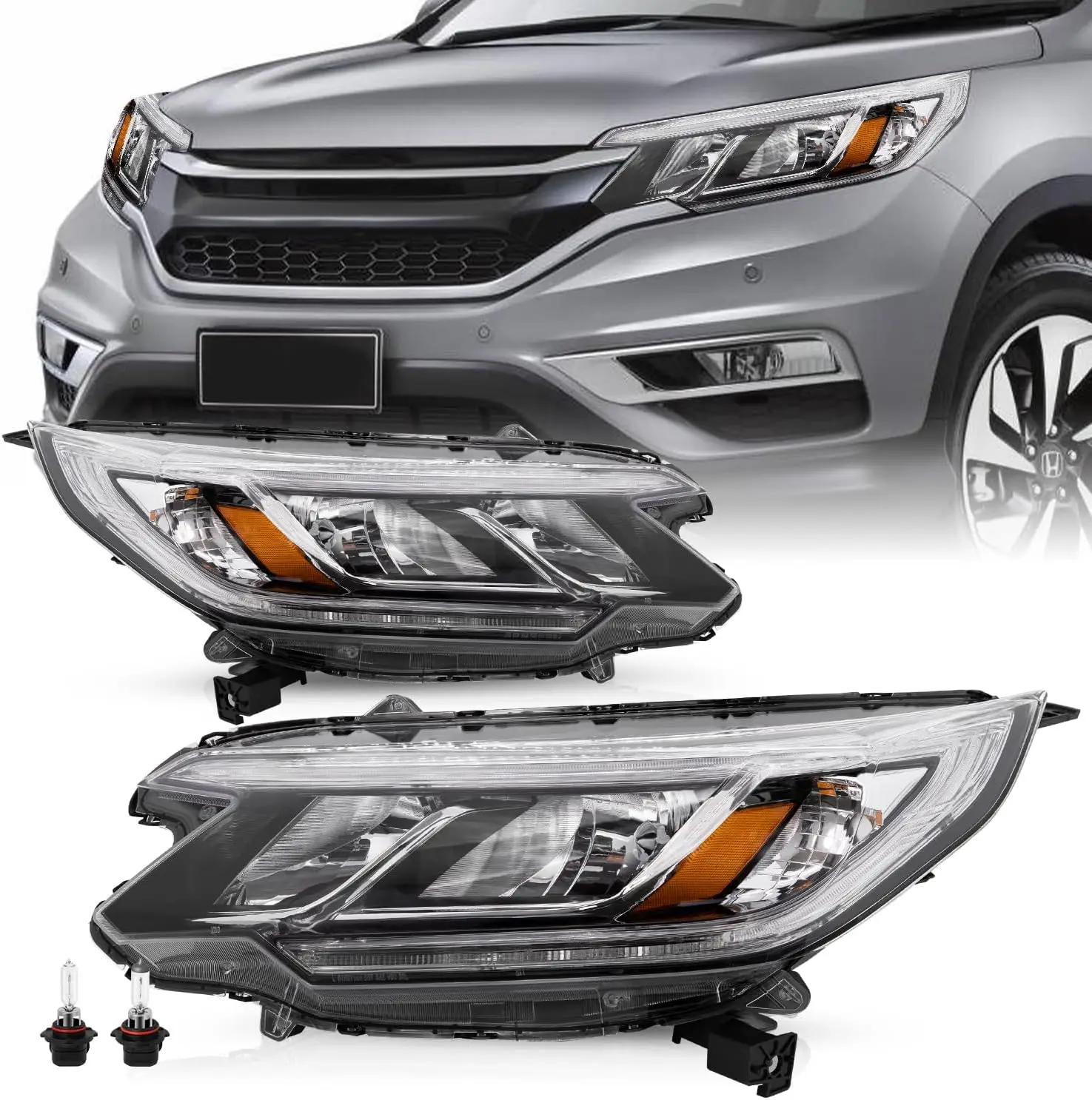 Фара в сборе для Honda CRV Factory Style 2015, 2016, передняя фара с лампочками (со стороны водителя и пассажира)
Фара в сборе для Honda CRV Factory Style 2015, 2016, передняя фара с лампочками (со стороны водителя и пассажира)