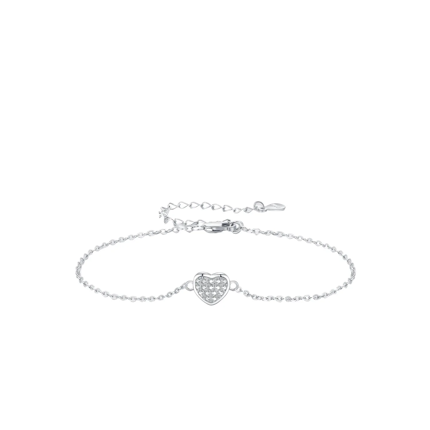 Dawn's Jewel S925 Sterling Silver Heartshaped Personalized Bracelet for Women Elegant EntryLevel Luxe Hand Jewelry
Dawn's Jewel S925 Sterling Silver Heartshaped Personalized Bracelet for Women Elegant EntryLevel Luxe Hand Jewelry