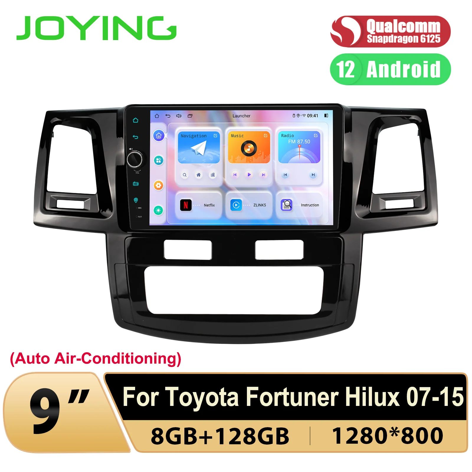 Мультимедийный плеер JOYING для Toyota Fortuner Hilux 2007-2015 с 9 дюймовым экраном 1280*800
Мультимедийный плеер JOYING для Toyota Fortuner Hilux 2007-2015 с 9 дюймовым экраном 1280*800