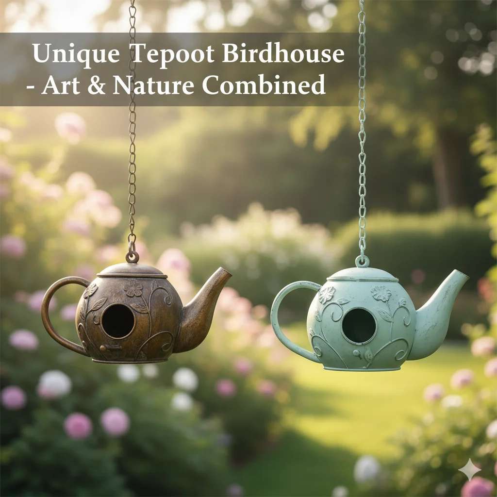 Teapot Shaped Bird Feeder Distress Retro Hanging Metal Bird House Vintage Rustic Iron Bird Food Container Bird Garden Yard Decor
Teapot Shaped Bird Feeder Distress Retro Hanging Metal Bird House Vintage Rustic Iron Bird Food Container Bird Garden Yard Decor