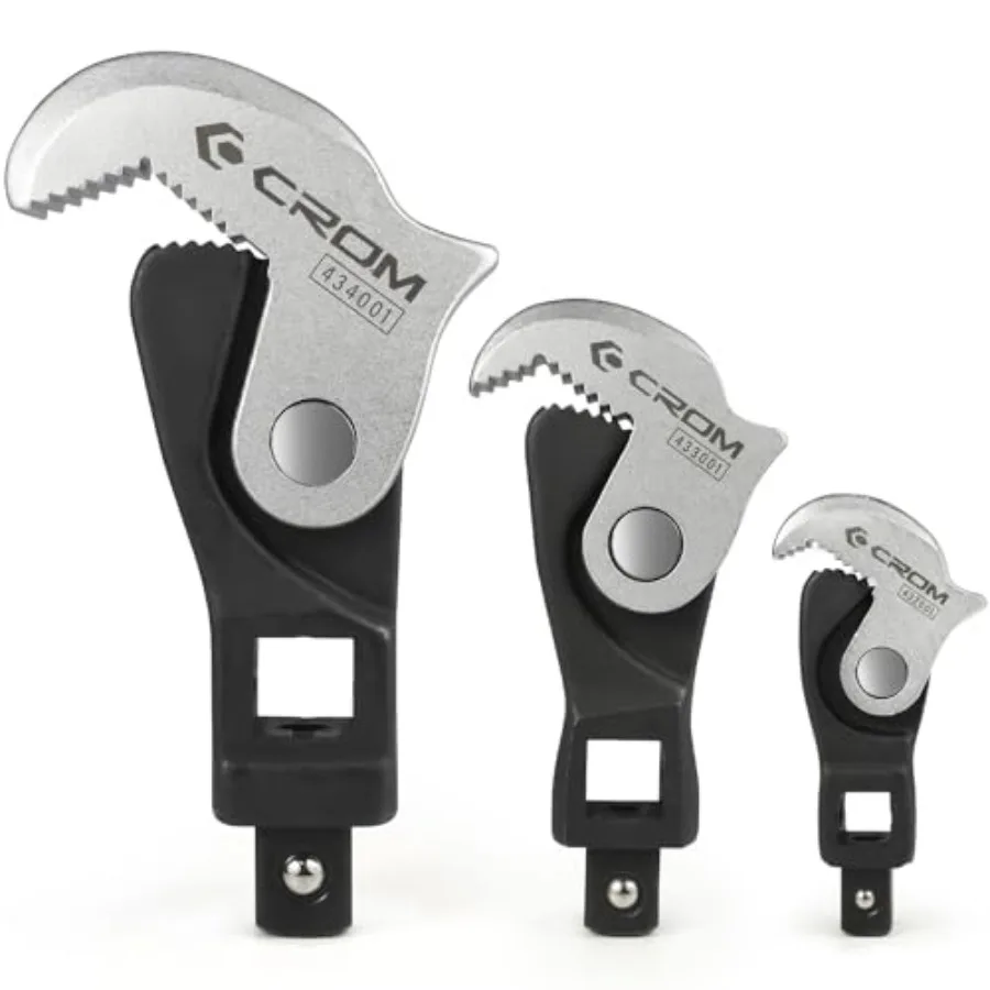 Adjustable Crowfoot Wrench Set - Spring Loaded Wrench Male and Female Square Drives Work With Ratchet, Breaker Bar, Extension B
Adjustable Crowfoot Wrench Set - Spring Loaded Wrench Male and Female Square Drives Work With Ratchet, Breaker Bar, Extension B