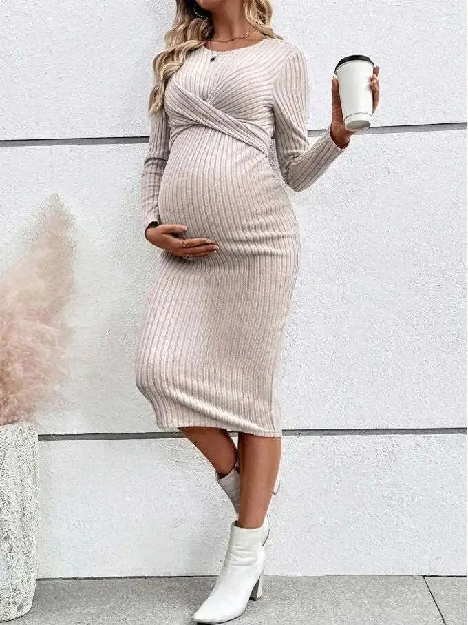 new Autumn Winter Maternity Women Solid Slim Dresses Pregnant Women Elegant A Line Across Tie Casual Dress Premama Hot Clothes
new Autumn Winter Maternity Women Solid Slim Dresses Pregnant Women Elegant A Line Across Tie Casual Dress Premama Hot Clothes