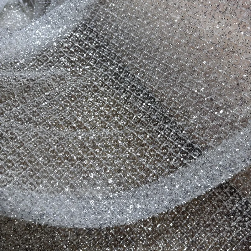 Crystal Tube Beading Sequin Sequin Lace Mesh Fabric for Wedding Dress Clothing Design Cloth Diy By The Meter Sewing Material
Crystal Tube Beading Sequin Sequin Lace Mesh Fabric for Wedding Dress Clothing Design Cloth Diy By The Meter Sewing Material