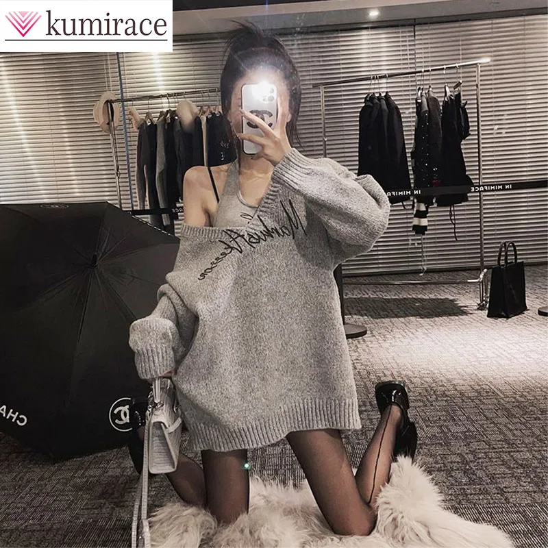 Mid to Long Sweater Women's Autumn and Winter New Loose Top with Neck Hanging Vest Inside, Two-piece Set Sweaters for Women
Mid to Long Sweater Women's Autumn and Winter New Loose Top with Neck Hanging Vest Inside, Two-piece Set Sweaters for Women