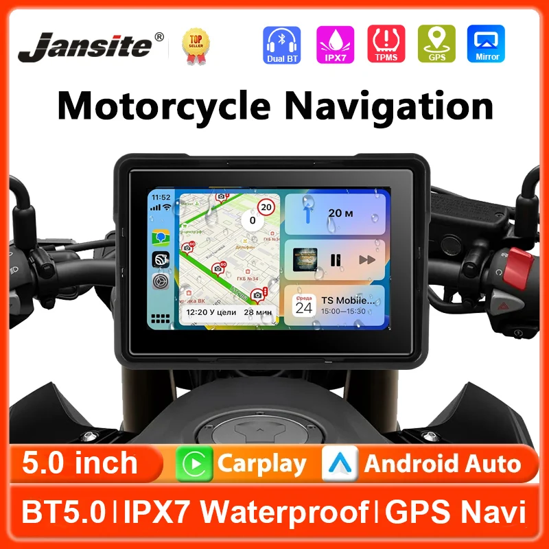 Portable 5 inch Screen Motorcycle GPS Navigation Bluetooth Wireless Carplay Android Auto IPX7 Waterproof Moto Dashboard Monitor
Portable 5 inch Screen Motorcycle GPS Navigation Bluetooth Wireless Carplay Android Auto IPX7 Waterproof Moto Dashboard Monitor