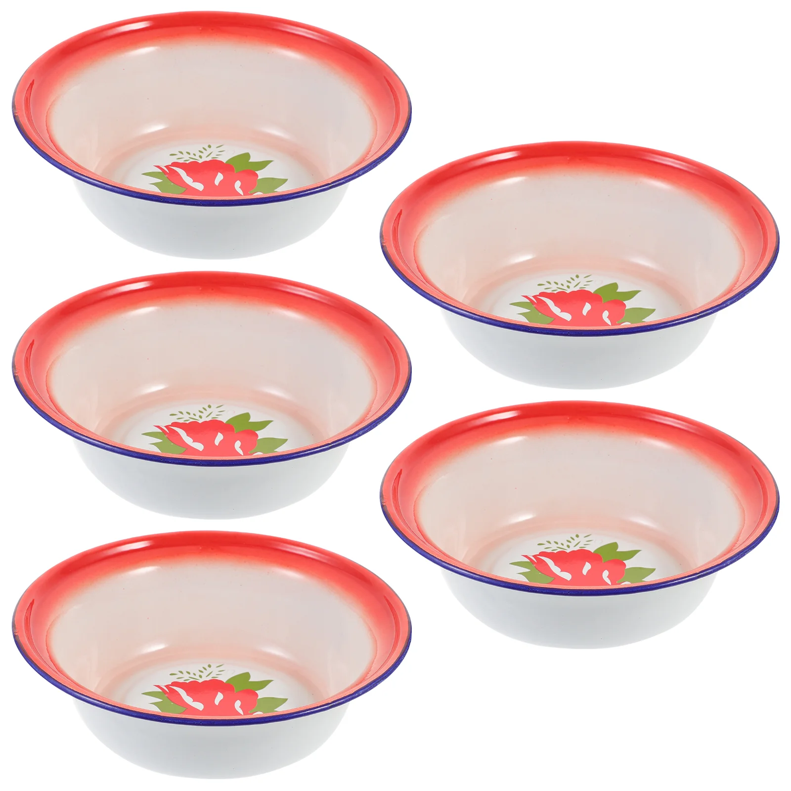5 Pcs Vintage Enamel Bowls 20cm Red Floral Pattern Retro Kitchenware Set for Serving Fruits Grilling Dishes Storage
5 Pcs Vintage Enamel Bowls 20cm Red Floral Pattern Retro Kitchenware Set for Serving Fruits Grilling Dishes Storage