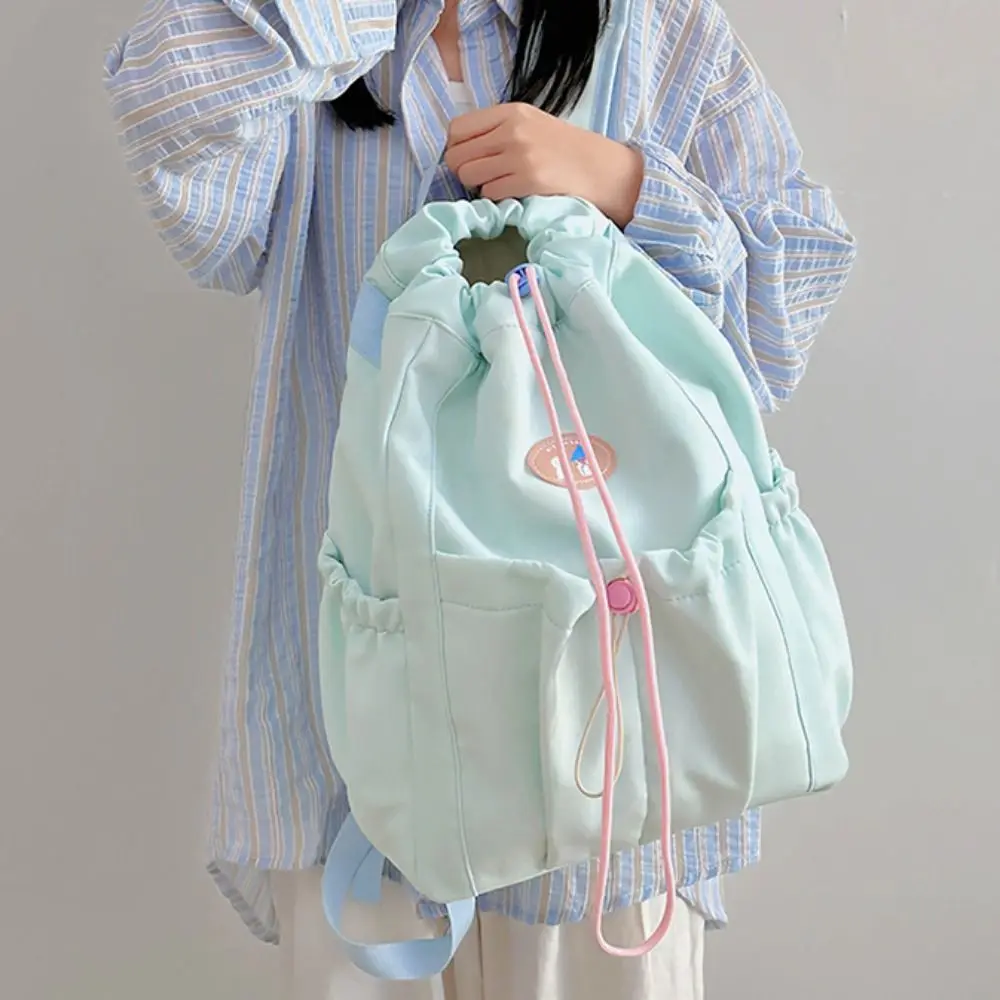 Solid Color Fresh Color Drawstring Backpack Nylon Large Capacity Students School Bag Travel Bag Korean Style Shoulder Bag Travel
Solid Color Fresh Color Drawstring Backpack Nylon Large Capacity Students School Bag Travel Bag Korean Style Shoulder Bag Travel