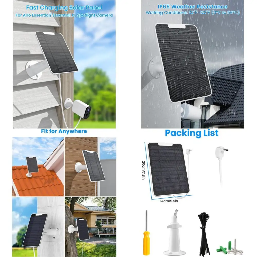 Micro USB Compatible Outdoor Security Light Panel, 5W, IP65 Waterproof, 10ft Cable, 4-Pack, Not for 2K/2nd Gen Cameras
Micro USB Compatible Outdoor Security Light Panel, 5W, IP65 Waterproof, 10ft Cable, 4-Pack, Not for 2K/2nd Gen Cameras