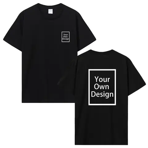 Custom Cotton Customized Print Short Sleeve T Shirt Summer Tops Tees DIY Your Like Photo Or Logo Cotton T-shirt Men Clothing