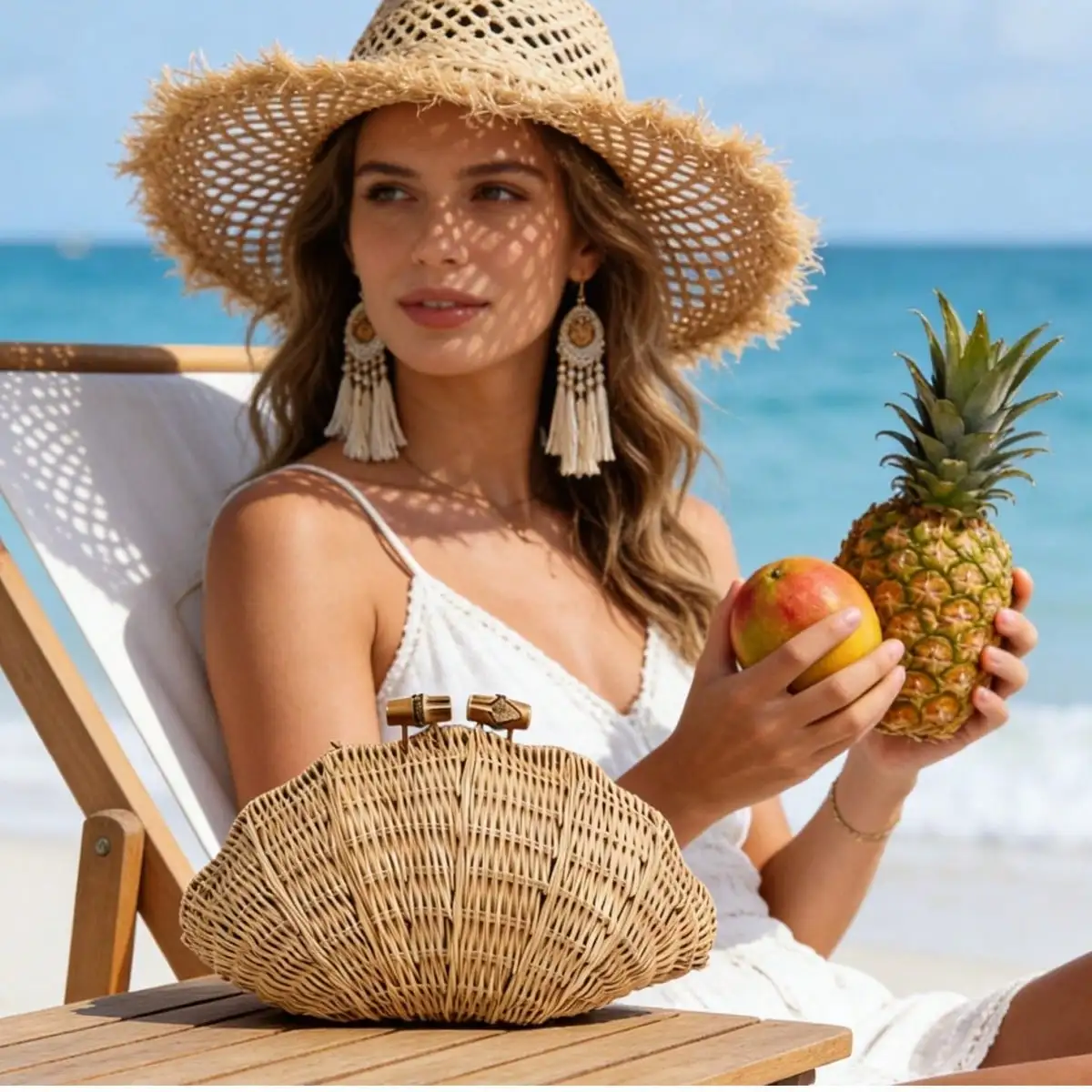 Bamboo Frame Rattan Clutch Women's Straw Handbag For Summer Party Beach Vacation
Bamboo Frame Rattan Clutch Women's Straw Handbag For Summer Party Beach Vacation