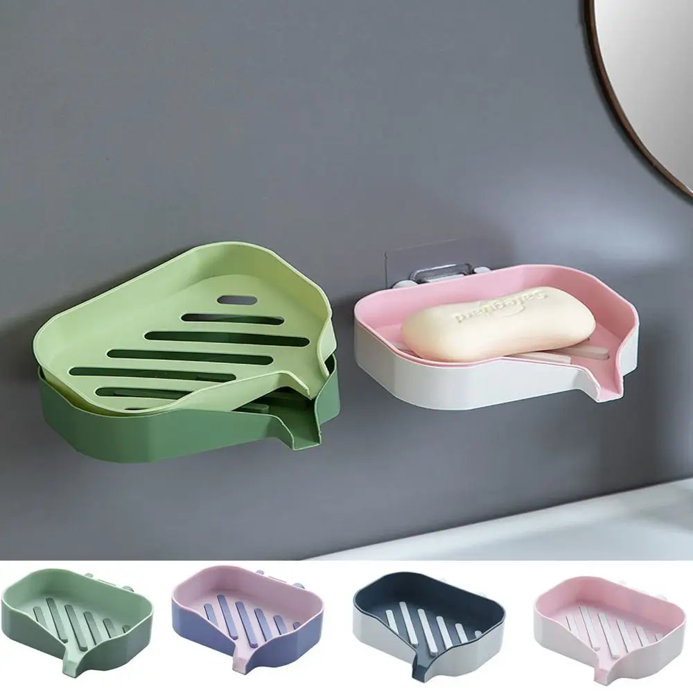 Plastic Double Layer Soap Holder Wall-mounted Self Adhesive Draining Soap Storage Rack Punch-Free Removable Soap Box Home
Plastic Double Layer Soap Holder Wall-mounted Self Adhesive Draining Soap Storage Rack Punch-Free Removable Soap Box Home