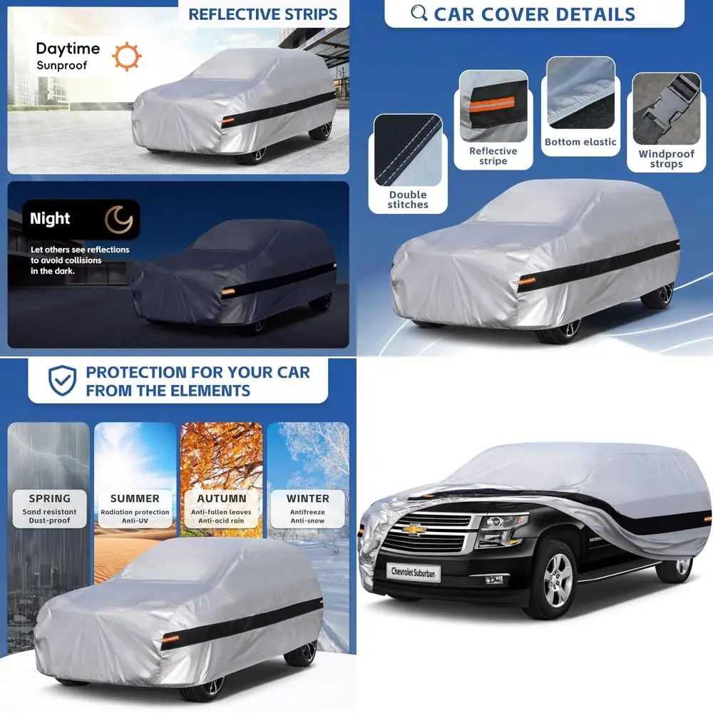 10-слойный водонепроницаемый чехол для внедорожника, изготовленный на заказ для моделей 1973-2024 годов, всепогодная защита от дождя, солнца и ультрафиолета. Серебро.
10-слойный водонепроницаемый чехол для внедорожника, изготовленный на заказ для моделей 1973-2024 годов, всепогодная защита от дождя, солнца и ультрафиолета. Серебро.