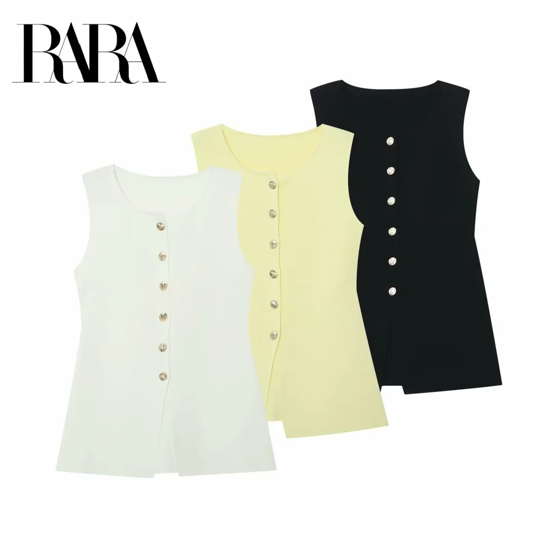 RARA2025 Design Sense Single-breasted Knitted Vest Fashionable and Versatile Casual Summer New Women's Tops
RARA2025 Design Sense Single-breasted Knitted Vest Fashionable and Versatile Casual Summer New Women's Tops