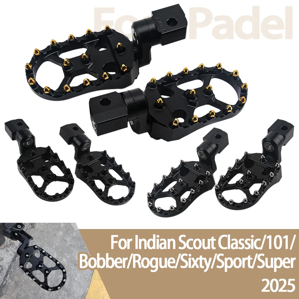 Motorcycle CNC FootPegs Adjustable Extend Lowering Foot Rest For Indian Scout Bobber Limited Classic Bobber 101 Sport Super 2025
Motorcycle CNC FootPegs Adjustable Extend Lowering Foot Rest For Indian Scout Bobber Limited Classic Bobber 101 Sport Super 2025