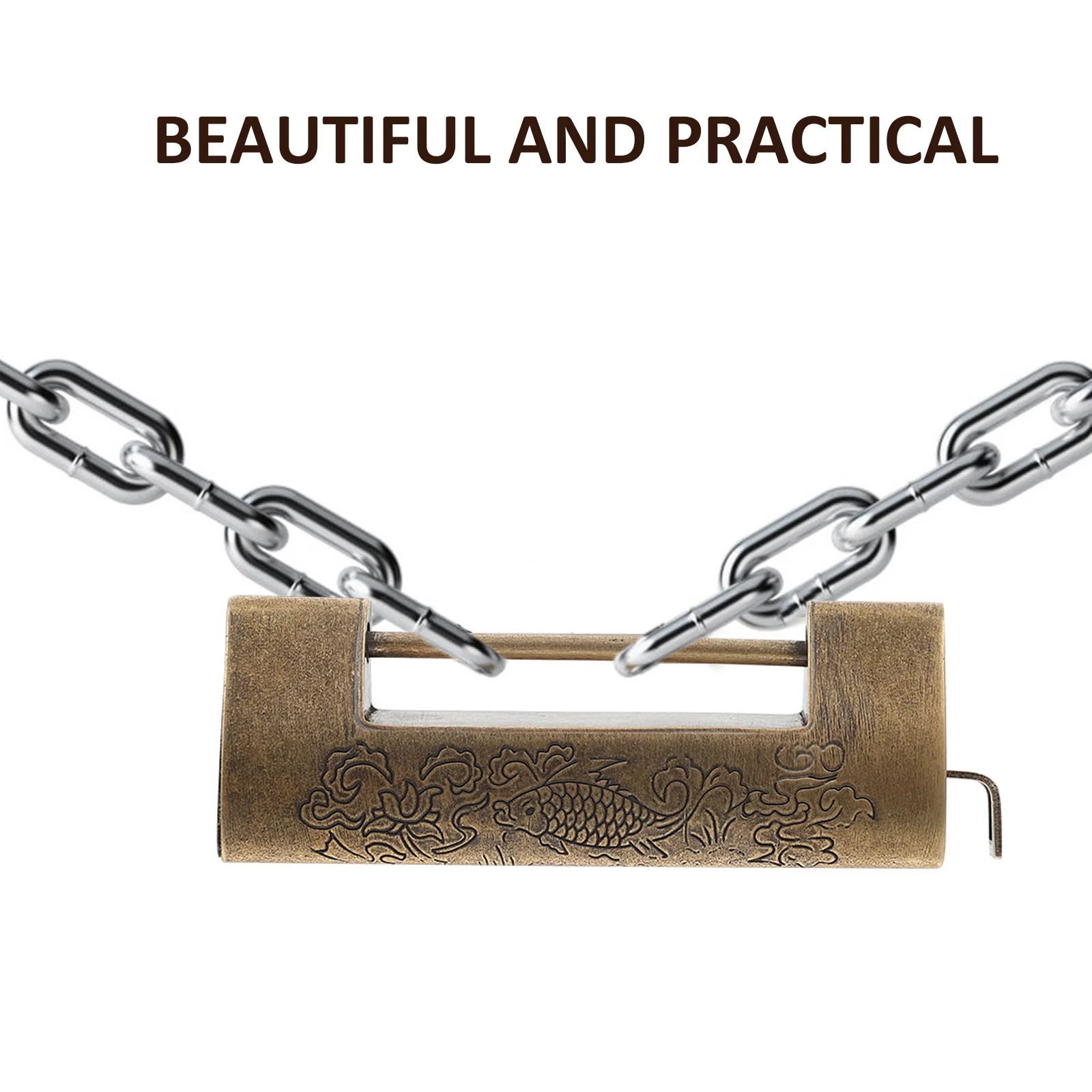 Retro Horizontal Padlock Vintage Copper Carved Locks for Wooden Boxes Jewelry Cabinets Decorative Engraved Locker Old
Retro Horizontal Padlock Vintage Copper Carved Locks for Wooden Boxes Jewelry Cabinets Decorative Engraved Locker Old