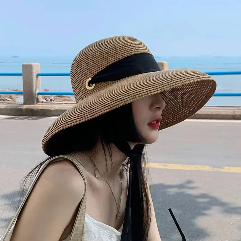 2022 New Summer Women Straw Hats For Women Lampshade Style Wide Brim Floppy Panama Hats Female Outdoor Foldable Beach Sun Cap
2022 New Summer Women Straw Hats For Women Lampshade Style Wide Brim Floppy Panama Hats Female Outdoor Foldable Beach Sun Cap