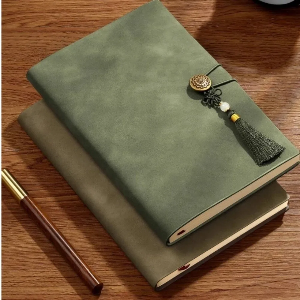Thicken PU Leather Notebook 200 Pages Bead Closure Business Notepad with Golden-Tone Tassel Meeting Notebook School Supplies
Thicken PU Leather Notebook 200 Pages Bead Closure Business Notepad with Golden-Tone Tassel Meeting Notebook School Supplies