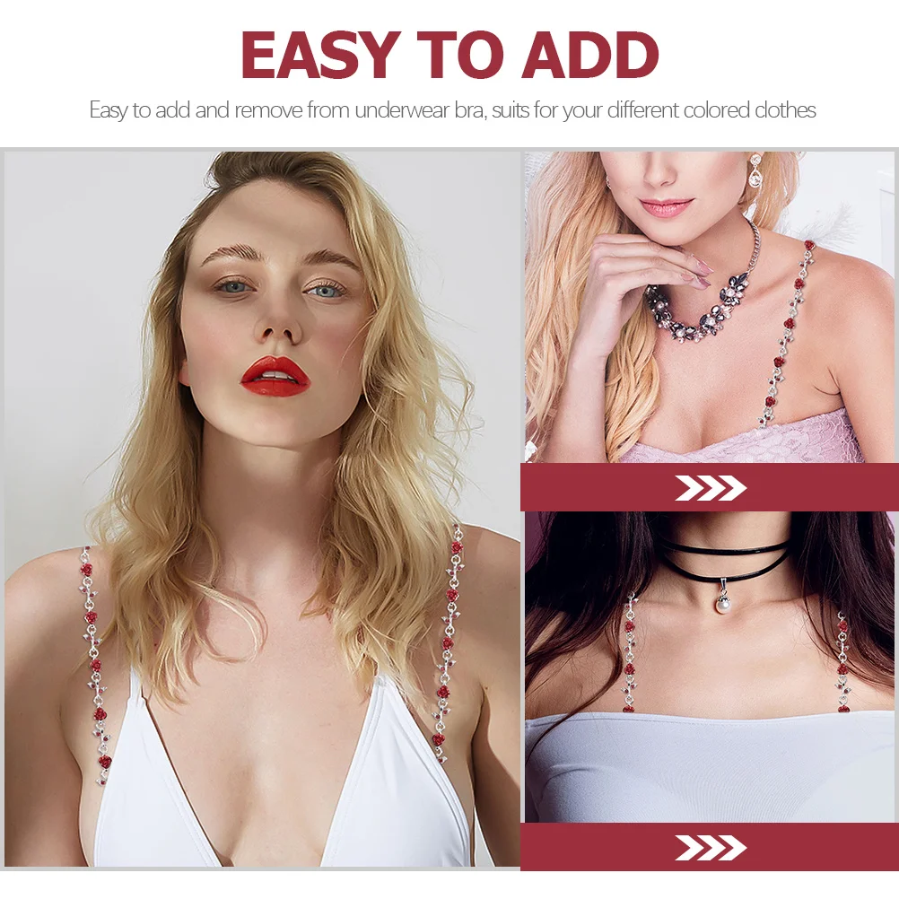 1 Pair Rhinestone Rose Flower Bra Straps Adjustable Non-Skid Invisible Replacement for Women Comfortable Stretch Shoulder Strap
1 Pair Rhinestone Rose Flower Bra Straps Adjustable Non-Skid Invisible Replacement for Women Comfortable Stretch Shoulder Strap