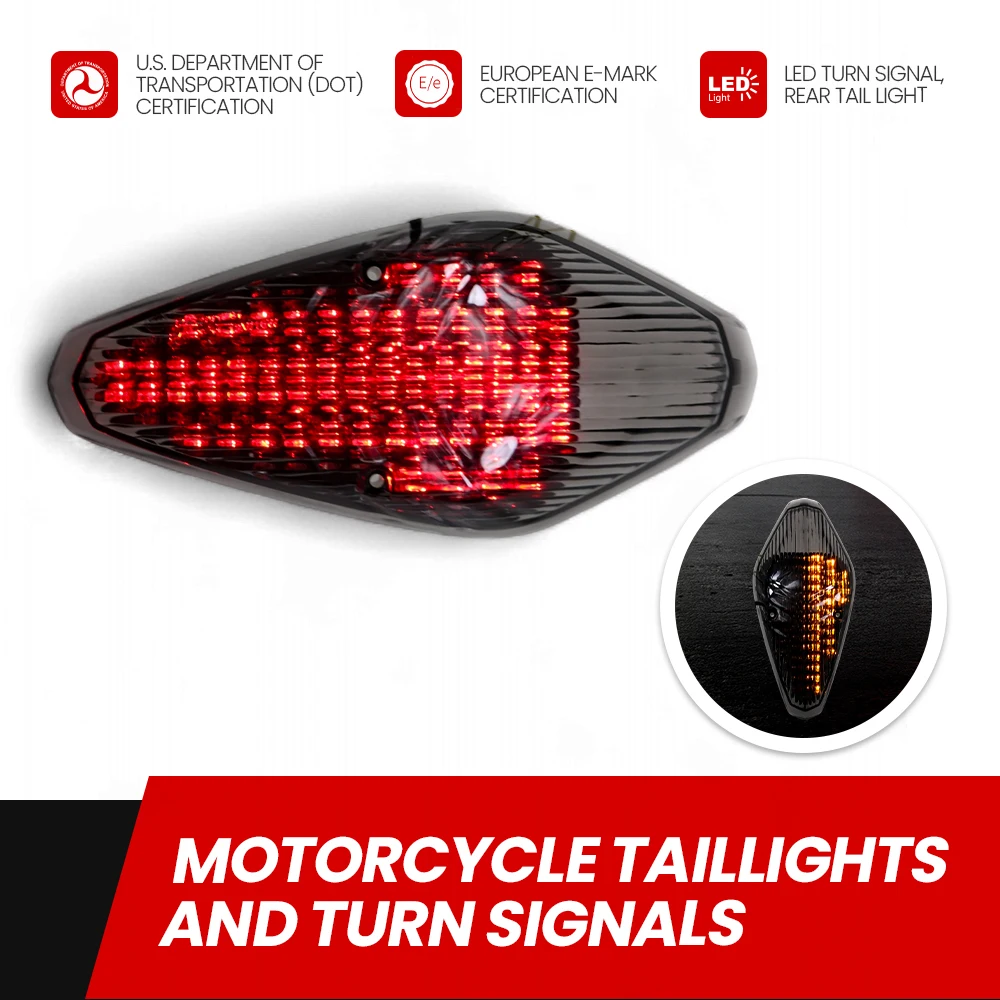 High Quality E-Mark LED Integrated Tail Brake Turn Signals Light For HONDA VTX 1300 R/S/T 2003-2009 / VTX 1800 R/S/T 2002-2008
High Quality E-Mark LED Integrated Tail Brake Turn Signals Light For HONDA VTX 1300 R/S/T 2003-2009 / VTX 1800 R/S/T 2002-2008