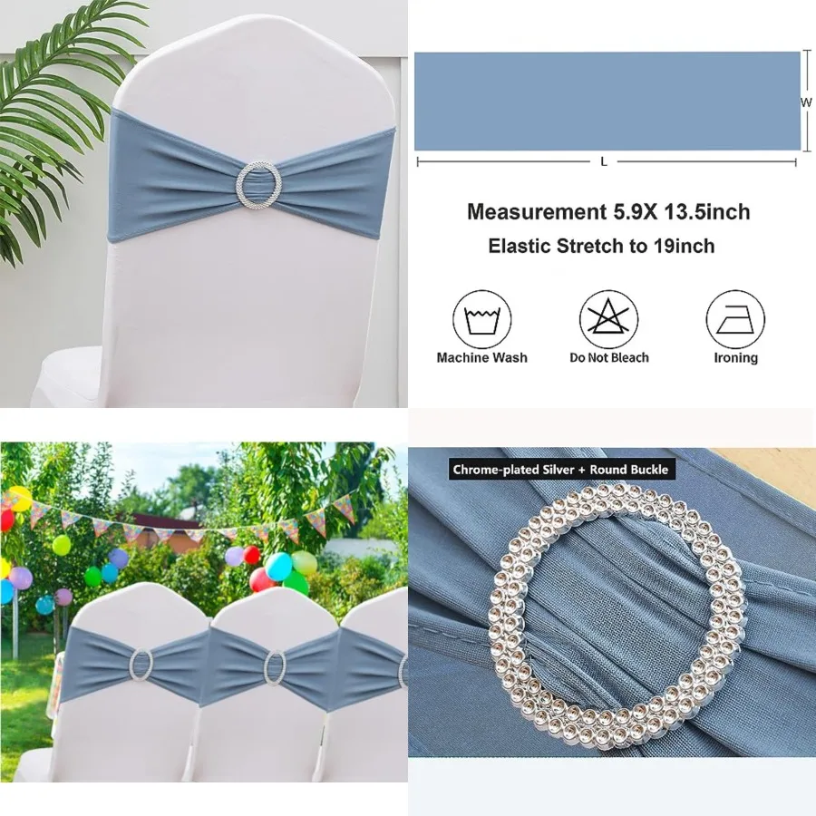100pcs Chair Sashes for Wedding Ceremony, Elastic Chair Bands Bows for Party Banquet Theme Hotel Restaurant Event Decorations
100pcs Chair Sashes for Wedding Ceremony, Elastic Chair Bands Bows for Party Banquet Theme Hotel Restaurant Event Decorations