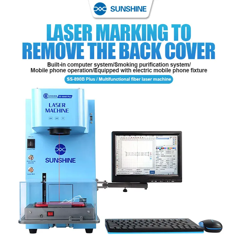 SS-890B Plus Back Glass Removing Laser Machine Built in Smoking Machine Phone Screen Separating Machine Metal Engraving Machine
SS-890B Plus Back Glass Removing Laser Machine Built in Smoking Machine Phone Screen Separating Machine Metal Engraving Machine