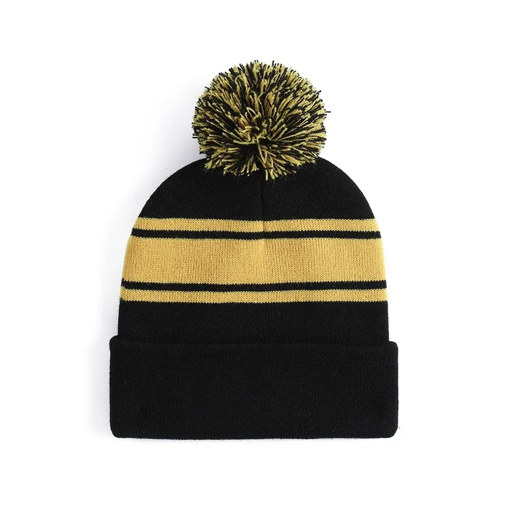 Fashion Pom-Pom Beanie Cap Cozy Striped Thick Warm Winter Hat Ear Protection Soft Knitted Hat
Fashion Pom-Pom Beanie Cap Cozy Striped Thick Warm Winter Hat Ear Protection Soft Knitted Hat