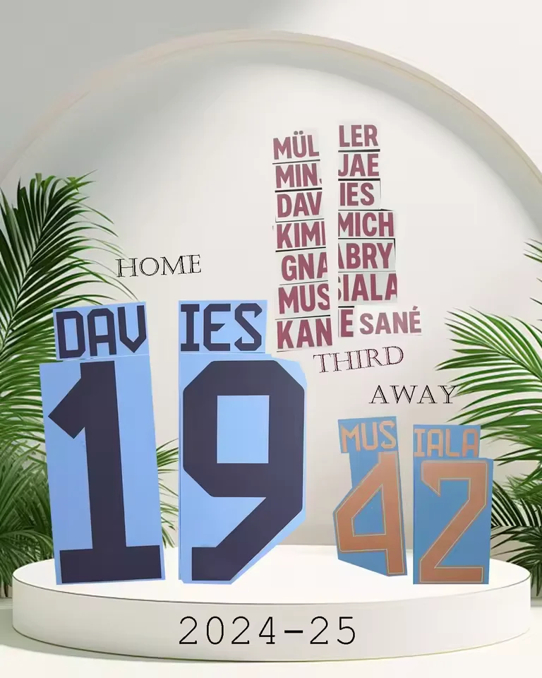 2024/25 BAbYERN MUNIbCH MUSIALA name sets for Home away and third MINJAE name and number top AAAA quality 2025 nameset
2024/25 BAbYERN MUNIbCH MUSIALA name sets for Home away and third MINJAE name and number top AAAA quality 2025 nameset
