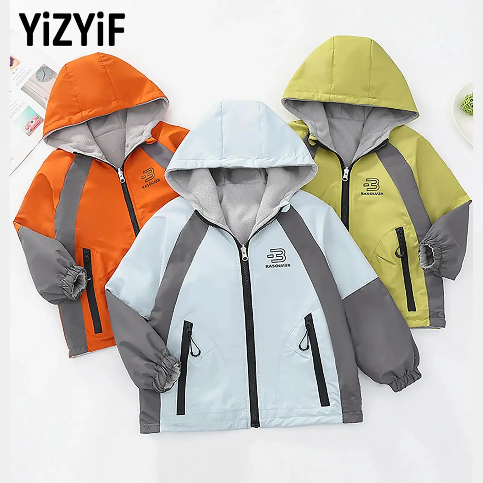 Children Boys Outdoor Sports Hiking Skiing Tops Long Sleeve Zipper Winter Coat Reversible Fleece-Lined Hooded Jacket Outerwear
Children Boys Outdoor Sports Hiking Skiing Tops Long Sleeve Zipper Winter Coat Reversible Fleece-Lined Hooded Jacket Outerwear