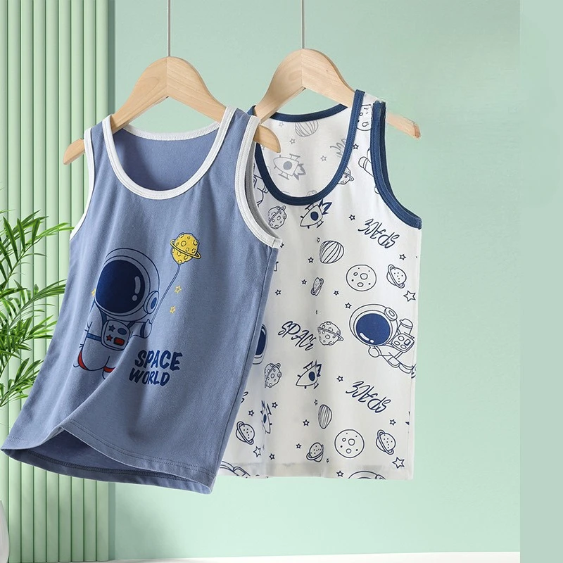 Summer Boys' Vest, Children's Pure Cotton Pajamas Boys' Underwear Girls' Base Sleeveless Clothing Boys' Summer Thin Outdoor Vest
Summer Boys' Vest, Children's Pure Cotton Pajamas Boys' Underwear Girls' Base Sleeveless Clothing Boys' Summer Thin Outdoor Vest