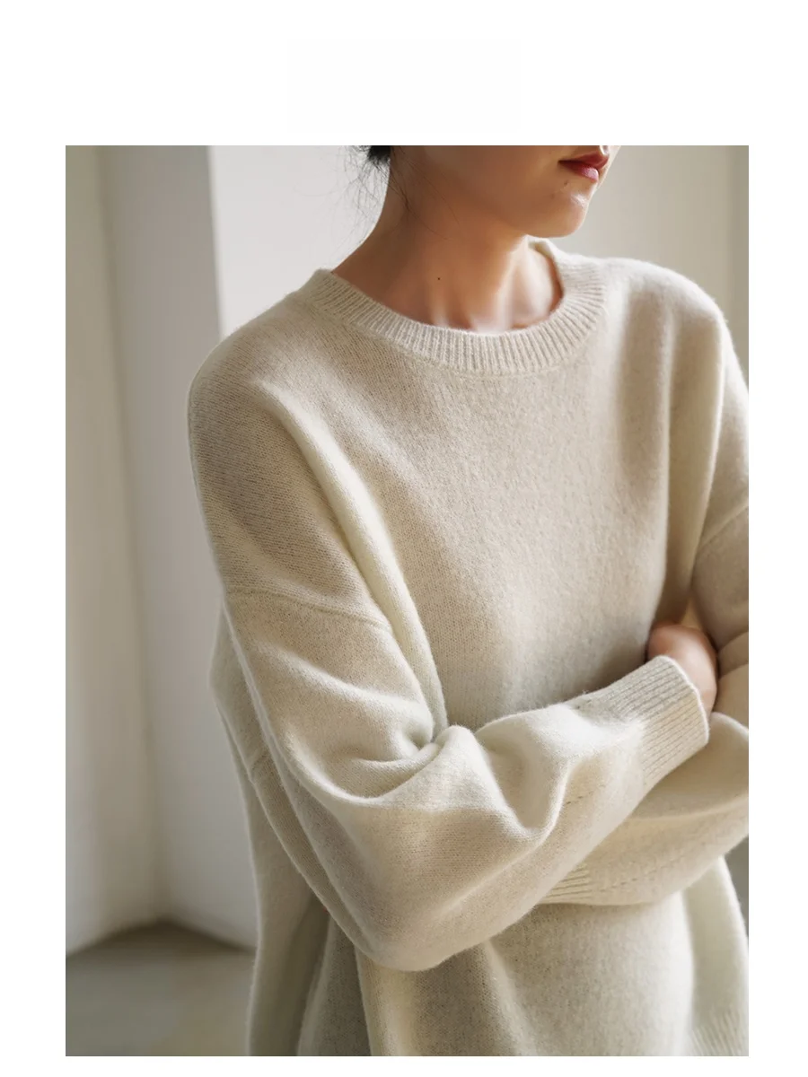 Soft Shiny round Neck Wool Knitwear Women Base Shirt Top Cloud Falling into Deep Streams Elegant Commute Style Long Sleeve
Soft Shiny round Neck Wool Knitwear Women Base Shirt Top Cloud Falling into Deep Streams Elegant Commute Style Long Sleeve